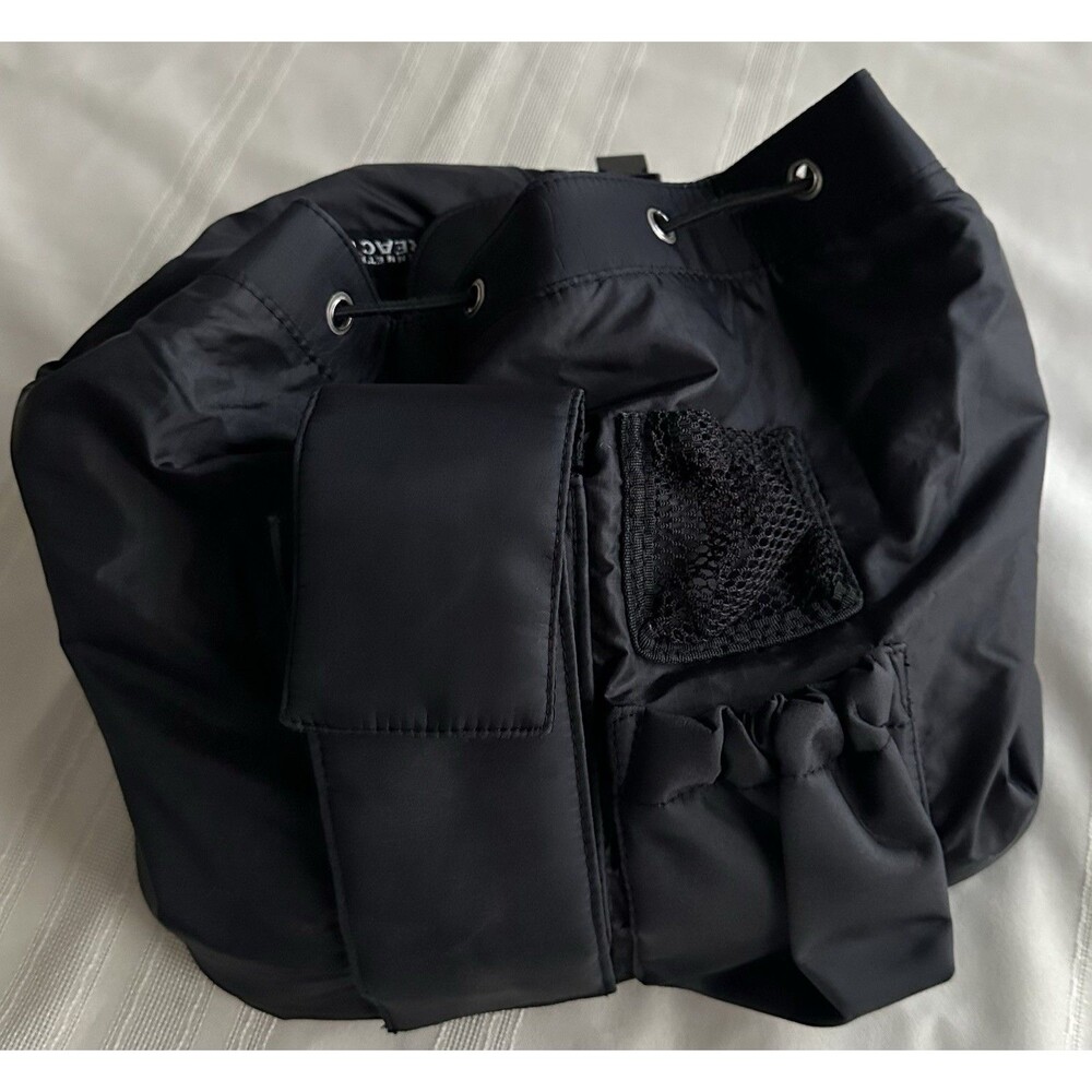 Kenneth Cole Reaction Black Nylon Backpack Buckle Strap Adjustable Large 18”x 12 - Picture 8 of 16
